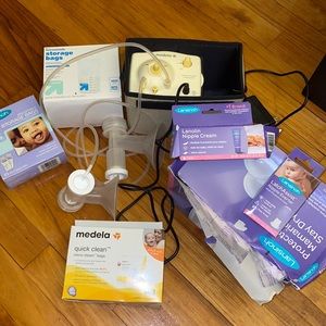 - Medela nursing pump,pads,cream,latch assi,…
